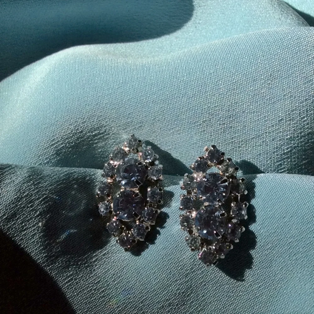 1950 Vintage Rhinestone Earrings